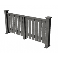 Декоративные ограждения ДПК "Вилидж", Серый базальт, шлифованное Декоративные ограждения ДПК "Вилидж", Серый базальт, шлифованное