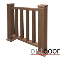 Ограждение из ДПК Классик 3D Storm Коричневый микс Ограждение из ДПК Классик 3D Storm Коричневый микс